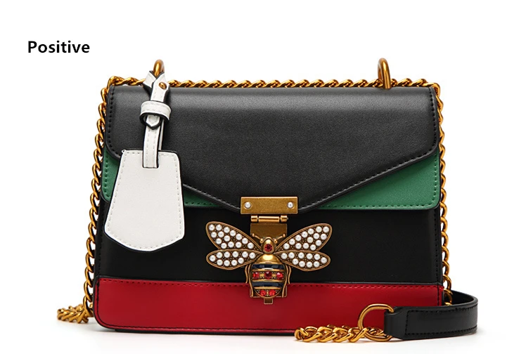 Женские сумки через плечо на цепочке с пчелами и бриллиантами, кожаные сумки через плечо для знаменитых роскошных дизайнерских брендов, Bolsa Feminina