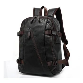 

Backpacks Men's Backpacks Men's Casual PU Leather Large Capacity College Student Computer Bags Male Business Backpacks mochila