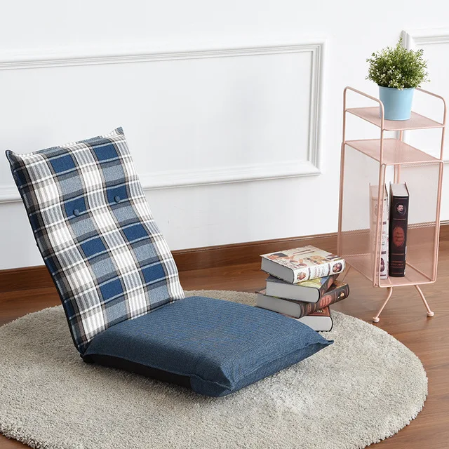 Портативный Регулируемый напольный стул для дома гостиная комнатное кресло мебель пены памяти сиденье легкий складной моды стул - Цвет: Blue Color