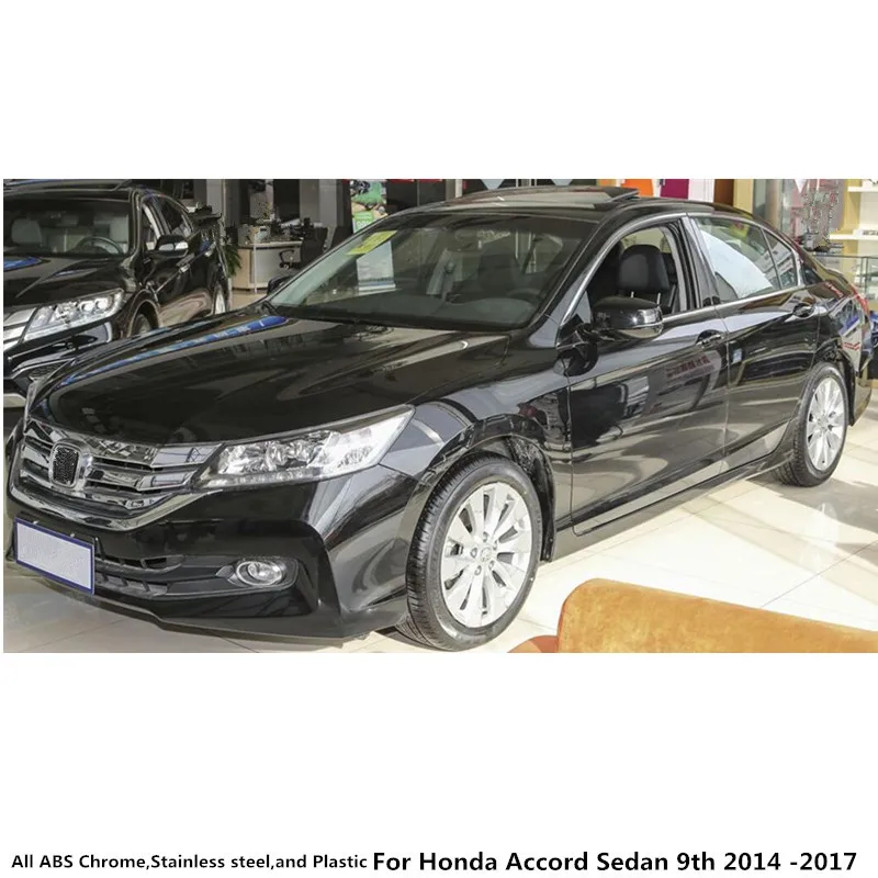 Для Honda Accord Sedan 9th 2014 2015 2016 2017 чехол для автомобиля ABS Хром Передняя розетка планки