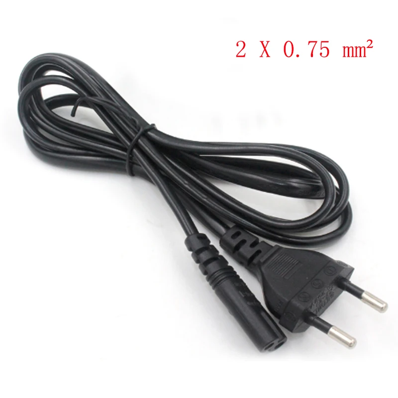 

1.2m 2X 0.75mm2 C7 To UK Plug AC Power Cable Lead Cord Figure 8 Power Cord for Digital camera Laptop speaker Max load 13A 1500W