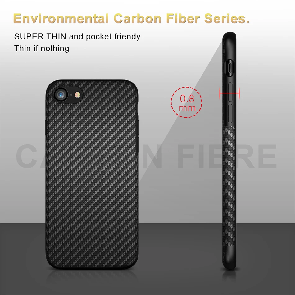 Carbon Fiber Case For iPhone 7 7 Plus Twill Skin Shell Hybrid TPU+ PU Capa Shockproof Back Cover For iPhone 7 7 Plus Case Fundas (1)