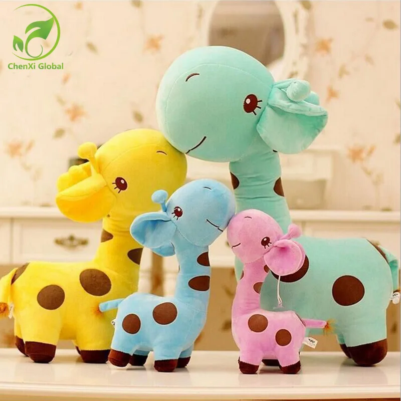 18cm 1PC Cute Plush Giraffe Toys Soft Colorful Animal Dear Doll Kawaii Spot Toy for Baby Kids Children Girls Birthday Gift 4 colors pusheen plush cute soft animal toy giraffe plush doll birthday gift toys for children 18cm baby dolls free shipping