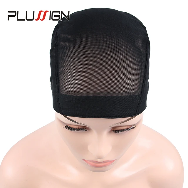 Plussign Black Mesh Dome Cap Wholesale 1PC Breathable Glueless Stretchable  Spandex Hair Net Weave Cap For Making A Wig