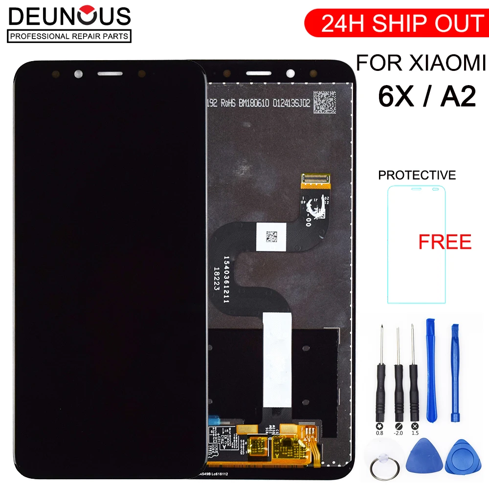 Ceny Nowy dla XIAOMI Mi A2 wyświetlacz LCD Digitizer 10 ekran dotykowy Panel dla XIAOMI Mi 6X LCD zamiennik digitizera do naprawy do naprawy części