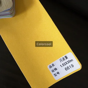 

Yellow Glitter Vinyl Car Wrap Film Brilliant Sandy sparkle diamond car vinyl adhesive sticker with air bubble free