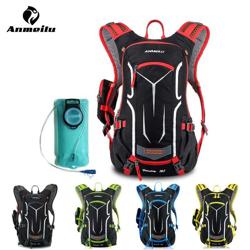 

Anmeilu 18L Hydration Pack Waterproof Scratchproof Hiking Running Cycling Backpack Rucksack + 2L Water Bag Bladder 5 Colors