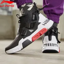 Клиренс) Li-Ning Мужская обувь для выживания, стиль жизни, противоскользящая подкладка, спортивная обувь для отдыха, удобные кроссовки AGLP037 YXB271