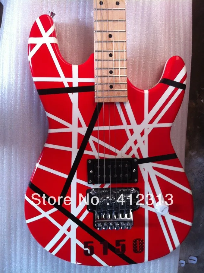 Wholesale free shipping kramer 5150 guitar with red and white color
