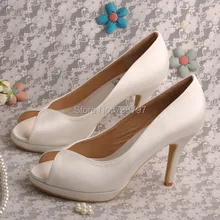 Wedopus MW465 Женщины Peep Toe Туфли для Свадьбы с Платформы