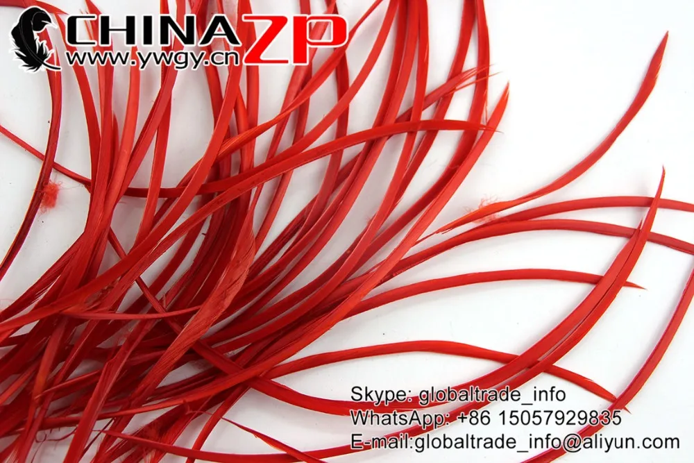 Фото Дешевые окрашенные красные гусиные биоты CHINAZP Factory www.ywgy.cn 100 шт./лот 20 ~ 25 см (8 ~ 10 дюймов), оптом №5