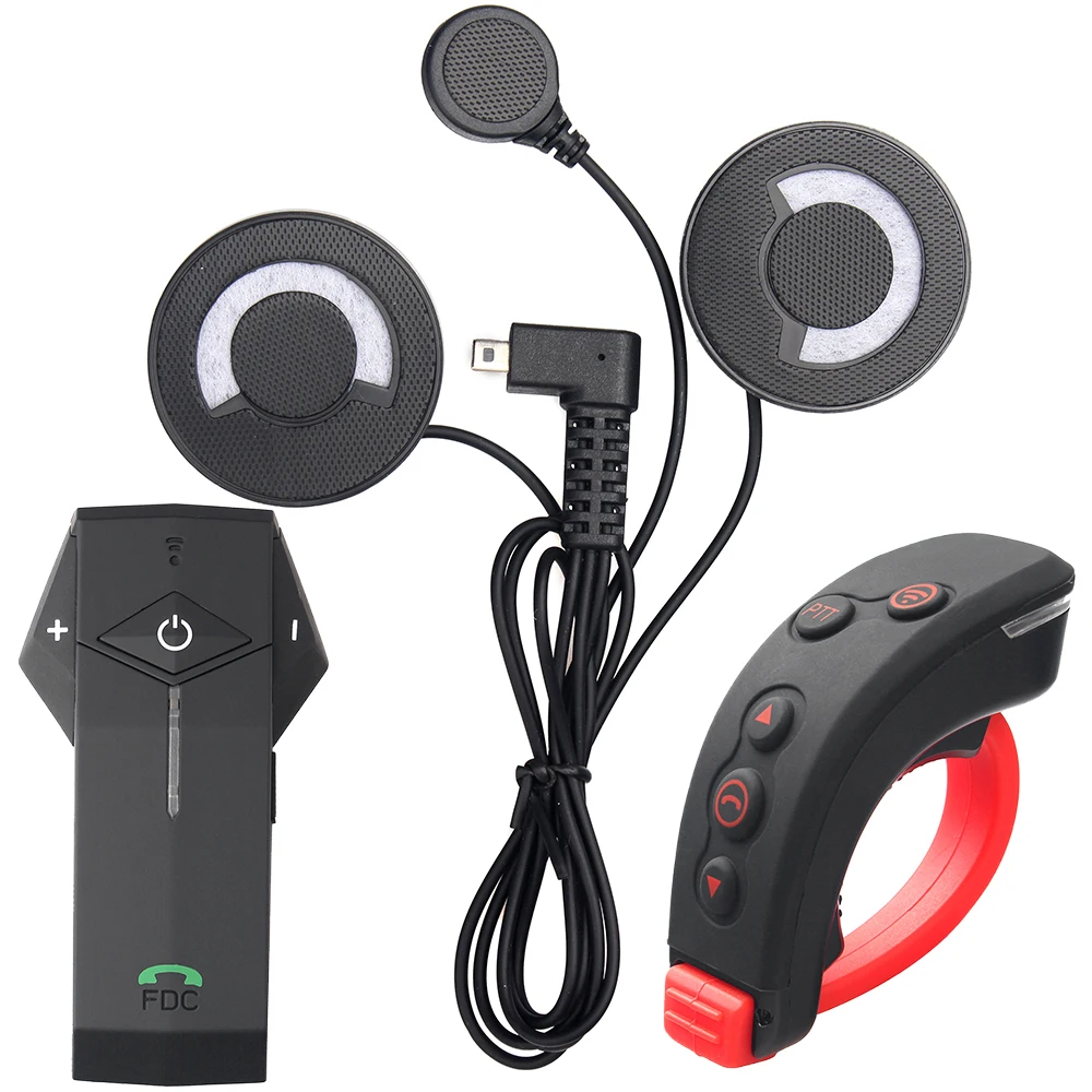 

Motorcycle Helmet Bluetooth Intercom Interphone Headset Intercomunicador with NFC FM Function + L3 Remote Control 1000M