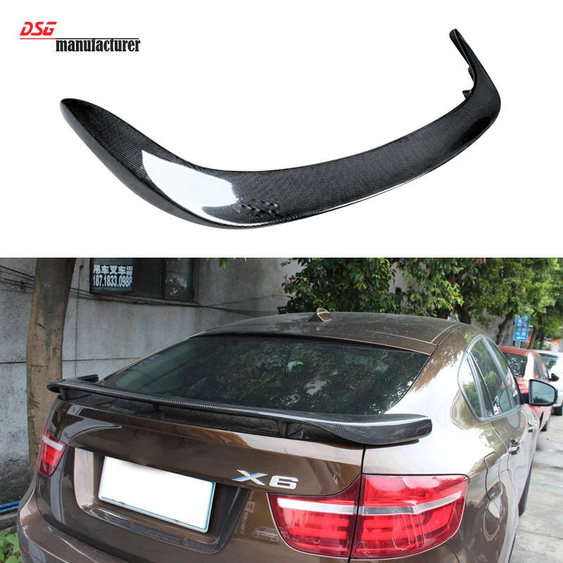 

xDrive35i 50i 30d 35d 40d 50d carbon fiber rear spoiler car wing for bmw 2008 - 2013 x6 e71 pre-lci exterior body part styling