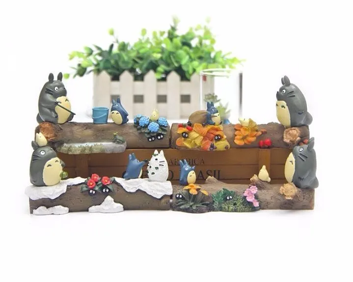 

New Studio Ghibli My Neighbor Totoro Toys DIY Hayao Miyazaki Four Season Totoro Resin Action Figures Toys Collection Model Decor