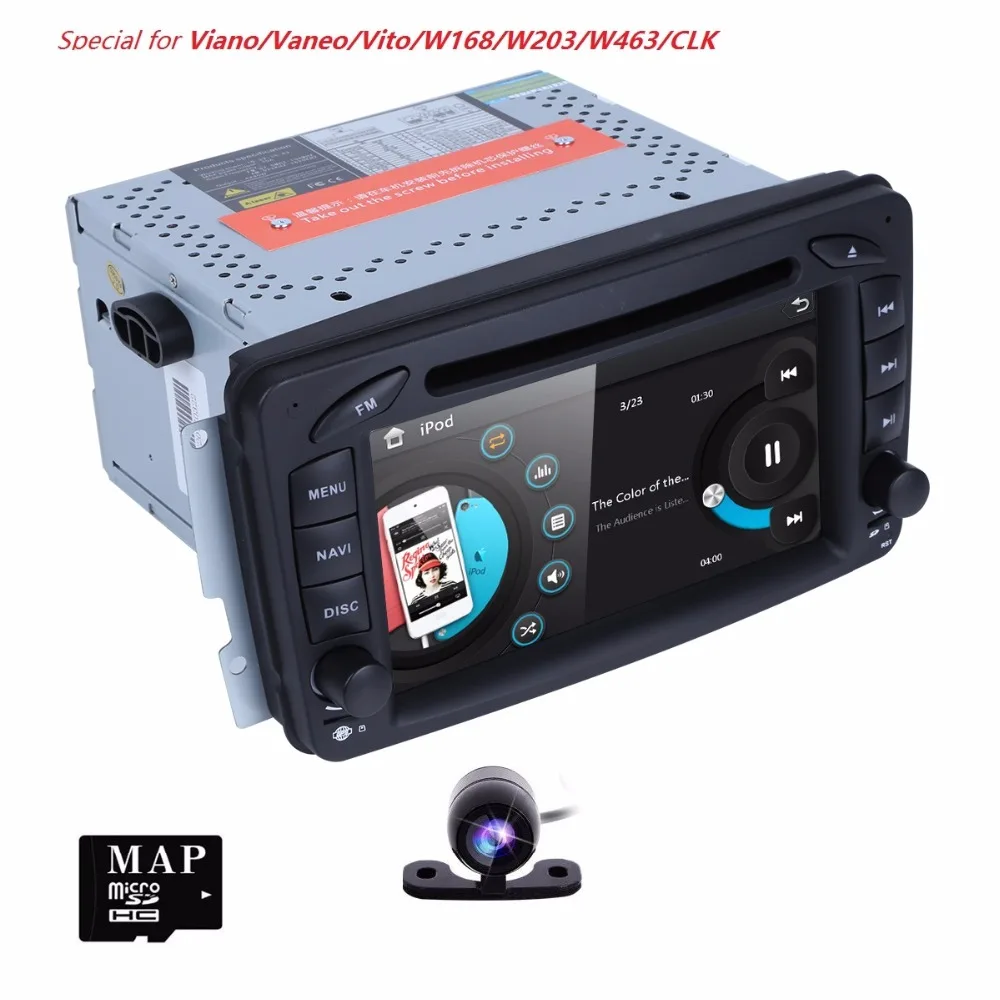 Excellent Two Din 7 Inch Car DVD Radio Player For Mercedes/Benz/W209/W203/W163/Viano/W639/Vito/Vaneo GPS FM Radio Steering Wheel control 4