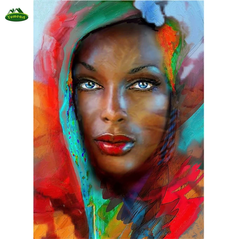 

Diamond Painting Fashion African Women Home Needlework DIY Diamond Embroidery Rhinestones mosaic Art Crafts Souvenir Gifts