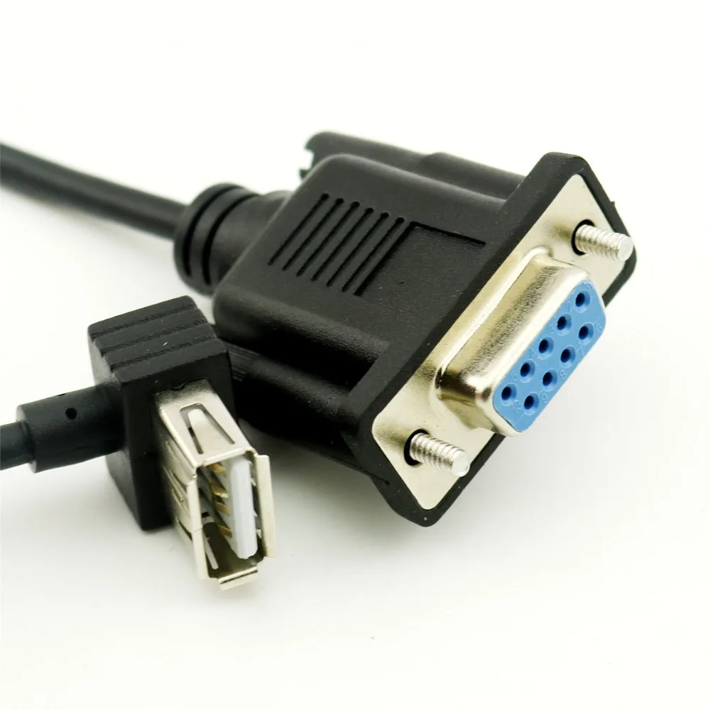 암-USB 2.0 A 암 직렬 케이블 어댑터 변환기, RS232 DB9, 8 인치, 25cm, 1 개