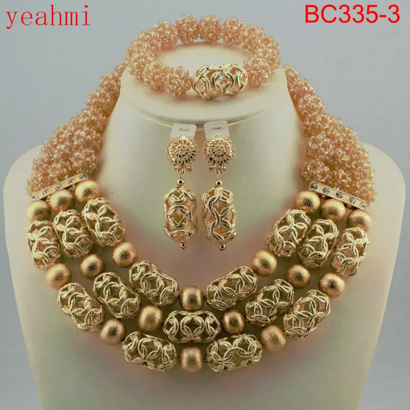  Nigerian  Beads Fashion Jewelry Set Wedding  Anniversary  