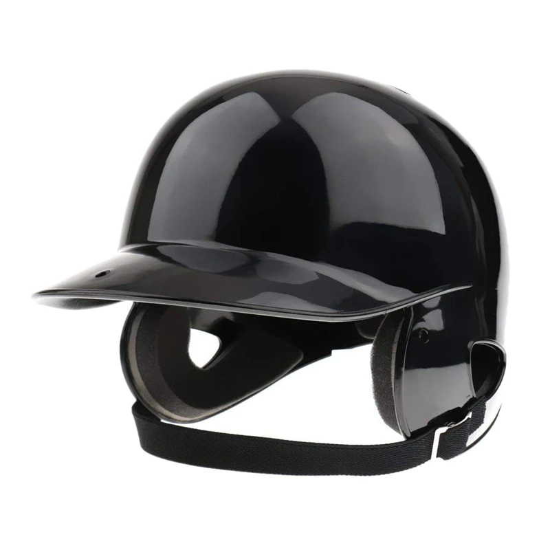 Batter's Helmet Softball Baseball Helmet Double Flap- Black - Цвет: Black