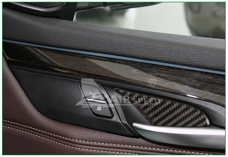 Airspeed Carbon Fiber Car Interior Door Handle Cover Door Bowl Sticker Decoration Styling for BMW F15 X5 F16 X6 14-17 Accessorie (23)