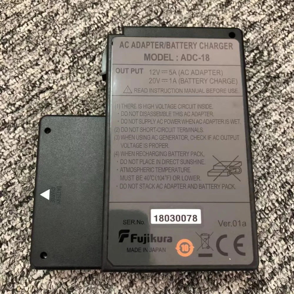 

Original AC Adapter Battery Charger ADC-18 adapter for Fujikura FSM-80S FSM-70S FSM-70S+ FSM-62S 70R 19S 19R Fusion Splicer