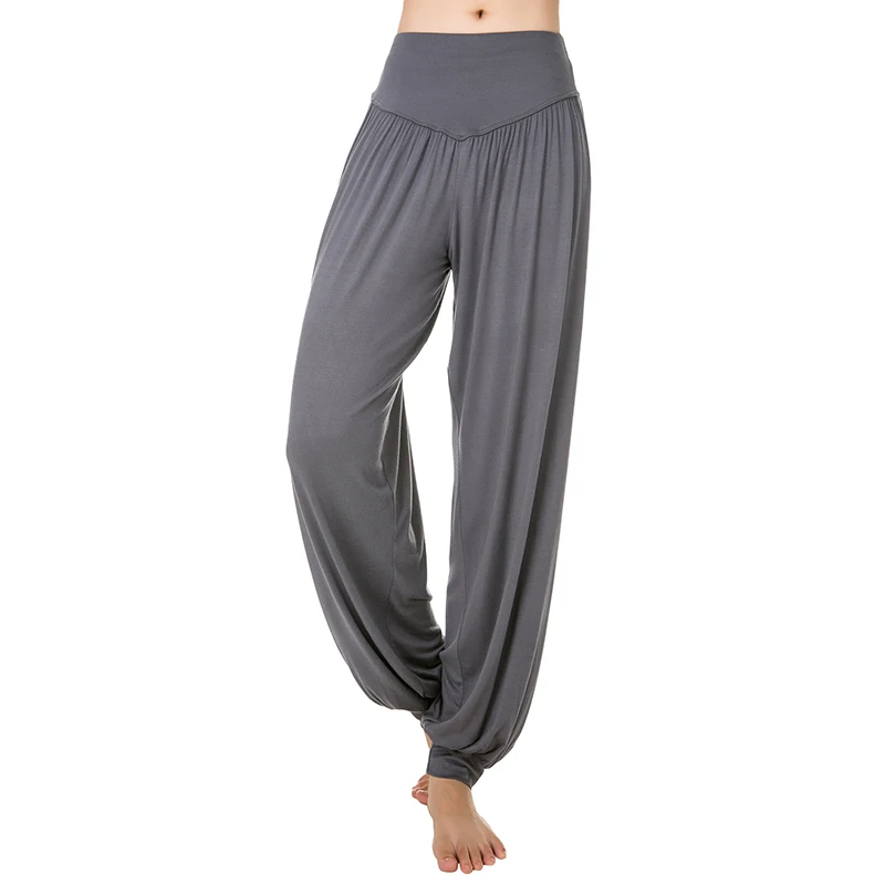 

Romacci 2019 Woman Loose Pants Bloomers Dance Sporting Pants Elastic Waist Baggy Modal Trousers XXXL Plus Size Pantalon Femme