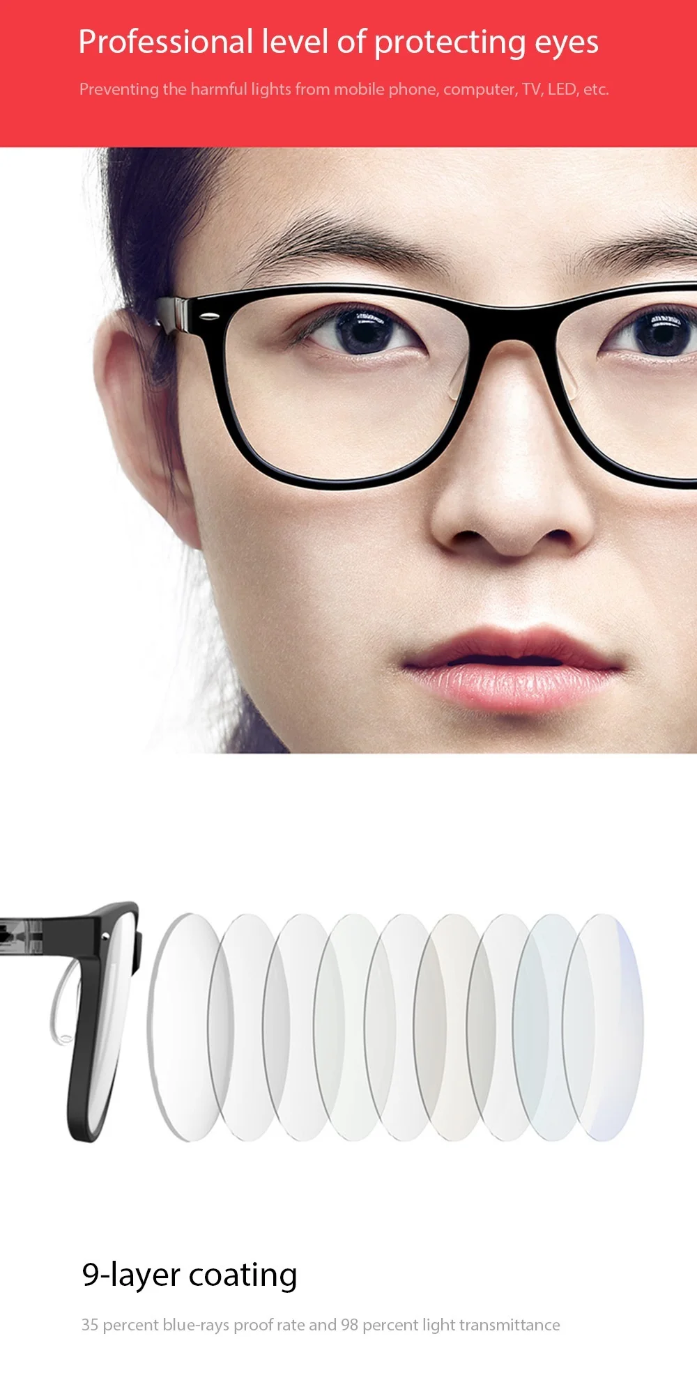 Qukan B1 Photochromic Anti Blue ray Protect Glasses Detachable Anti-blue-rays Protective Glass w1 updated unisex