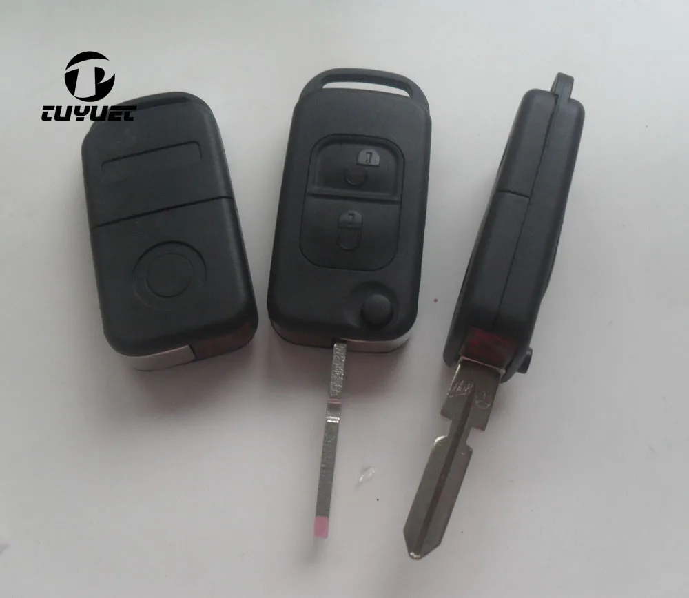 Benz remote key shell 2 button HU39 (3)