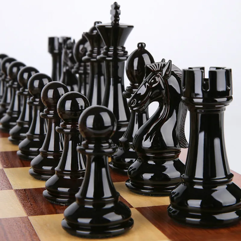 Высококлассный Шахматный набор трехмерные шахматы Крупногабаритные шахматы европейские ретро складные деревянные шахматные доски