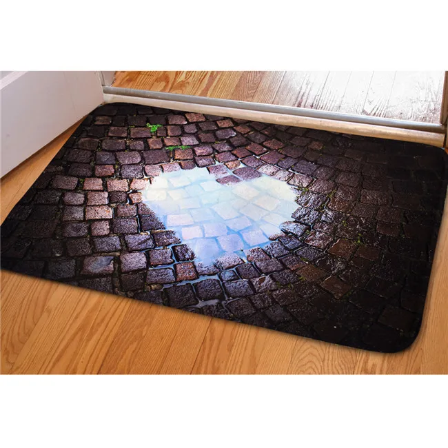 Creative Entrance Doormat Funny Rubber 3d Traps Printed Carpet for Floor Door Living Room Non-slip Kitchen Bathroom Mats 40x60cm - Color: C1022CN