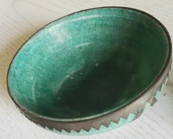 

Tibetan silver Boutique special Collectible Porcelain brightness bowl