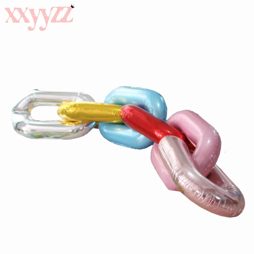 Xxyyzz Diy Large Gold Chain Balloons Rap Hip Hop Style Disco Dance