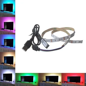 

5V 30-100CM RGB LED Strip Light 5050 9-30 SMD Bar TV Back Lighting +BT 4.0 Bluetooth control DC 5V Decorative String Lighting