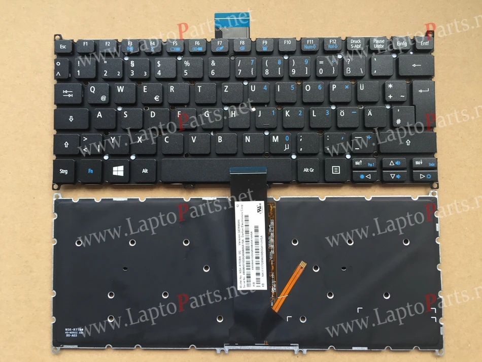 Новая немецкая клавиатура с подсветкой GR для acer Aspire V5-122 122P V5-132 132P V13 V3-371 E11 E3-112 E3-111 Клавиатура для ноутбука
