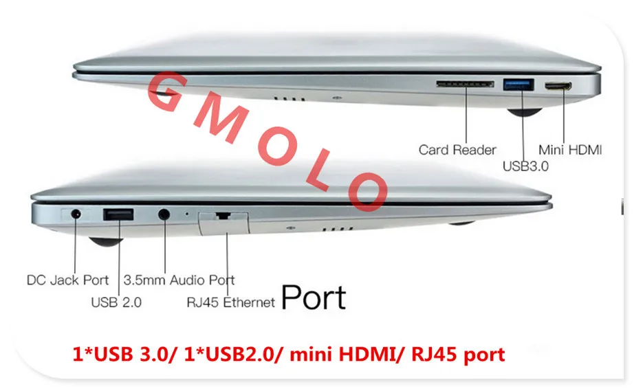 GMOLO бренд 14 дюймов ноутбук компьютер J1900 четырехъядерный 1 ТБ HDD и 64 Гб SSD 4 Гб ram wifi камера ультрабук ноутбук