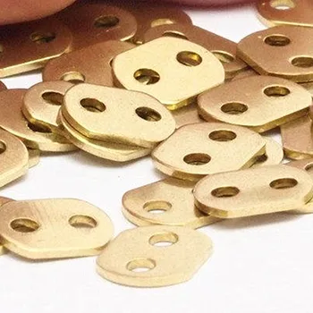 

50pc.. Raw Brass Connectors, .Buttons (8.5x7x0.70mm) A0506