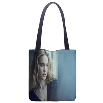 

New Natalia Vodianova printed canvas tote bag convenient shopping bag woman bag student bag Custom your image