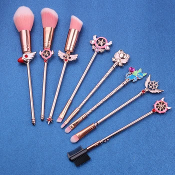 

Lovely Cardcaptor Sakura Makeup Brushes Set Cosmetic Powder Foundation Eyeshadow Brush Kits Make Up Tool Metal Make-Up Brushes