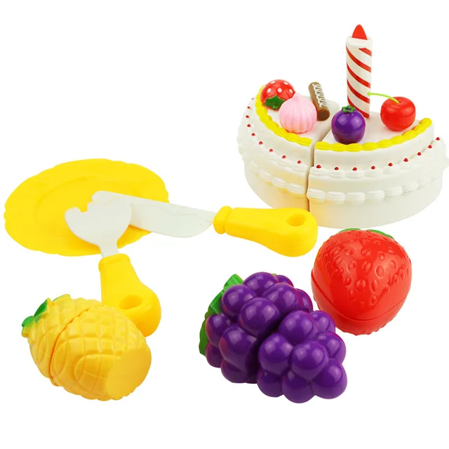 Pretend Toy Play Birthday Party Cake With Candle High Simulation Toy