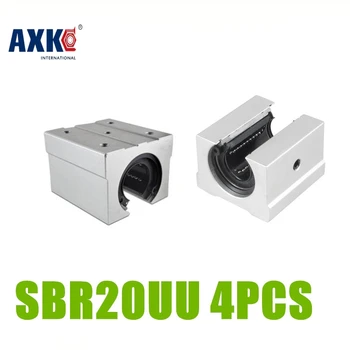

AXK 4 pcs/lot SBR20UU Linear Bearing 20mm Open Linear Bearing Slide block,free shipping 20mm CNC Router linear slide SBR20UU