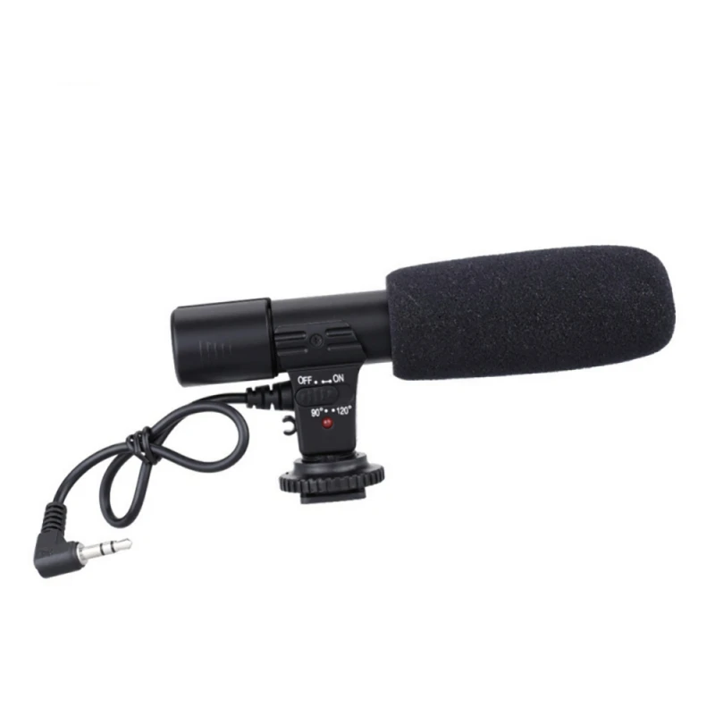 

MIC-01 Computer Condenser Microphone Anti-interference Micphone For SLR Cameras DV Camcorder Projector Interview Recording
