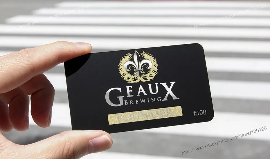 Hollow metal card production of high-grade rust steel business card metal membership card