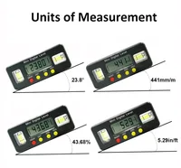 Digital angle finder Protractor electronic level box 360 Degree digital inclinometer angle measuring tool with magnets Portable 1