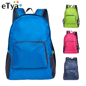 

eTya Nylon Foldable Backpack Waterproof Backpack Folding Bag Large Capacity Portable Men Women Backpack for Travel