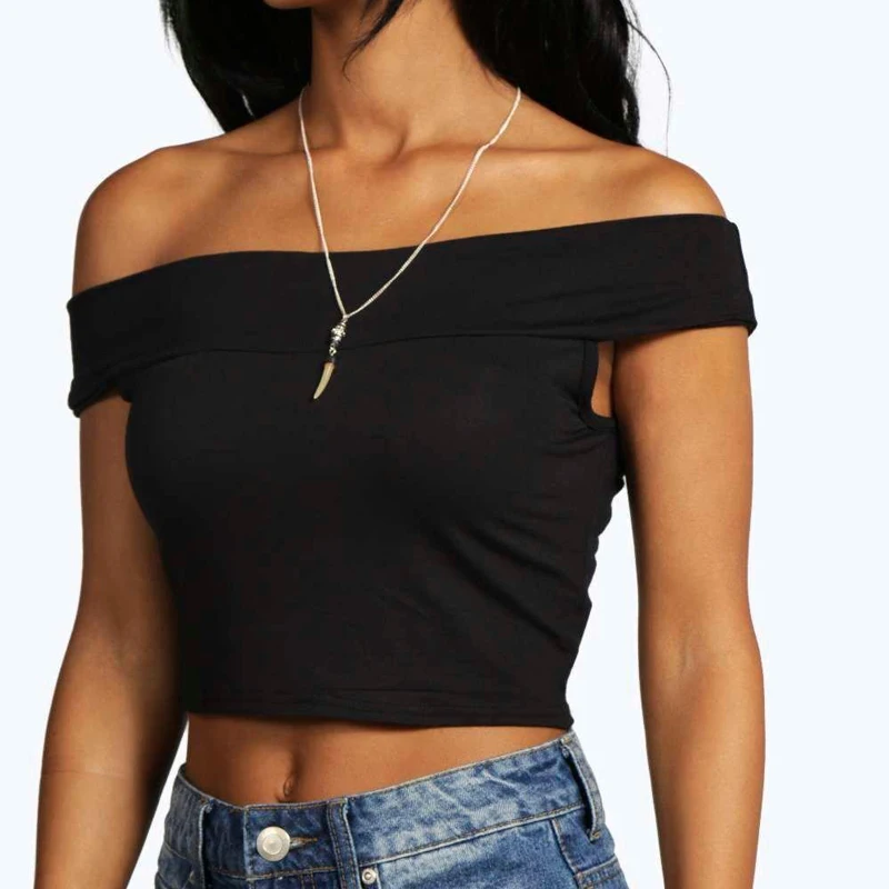 Moda Recortada Camiseta 2016 Verano Tops Crop Top Tumblr
