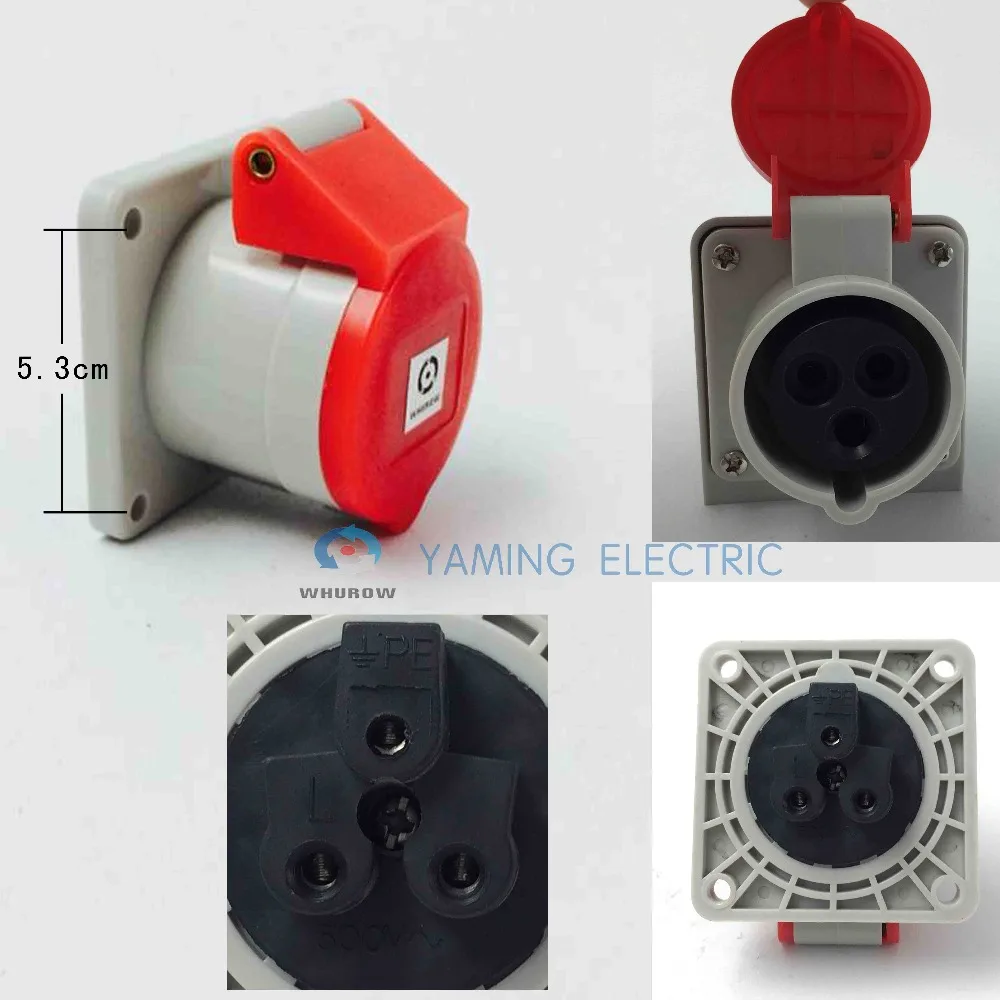 3 pin штепсельная вилка и розетка 16Amp Американская классификация проводов 2р +