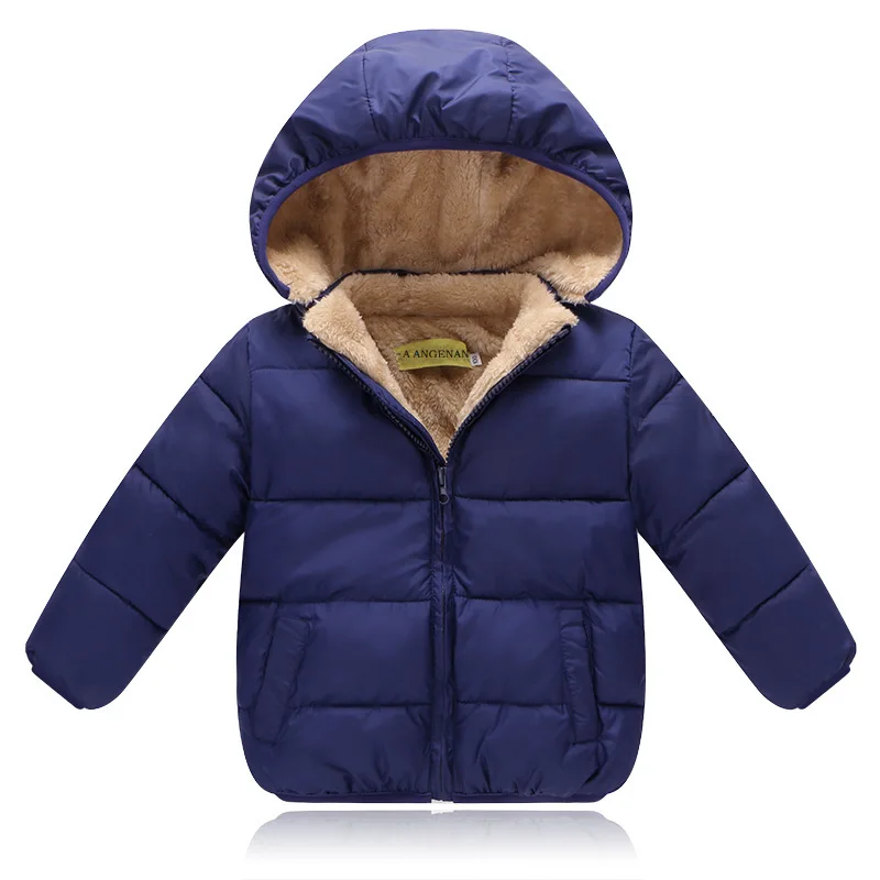 BINIDUCKLING Toddler Girl Boys Winter Down Coat Zipper Fleece Warm Thick Children's Coat Kid Down Jacket For A Girl Boy