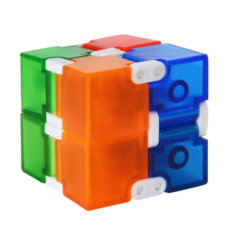 Красочный кубик пластиковый бесконечный куб для снятия стресса Антистресс смешные игрушки EDC для детей