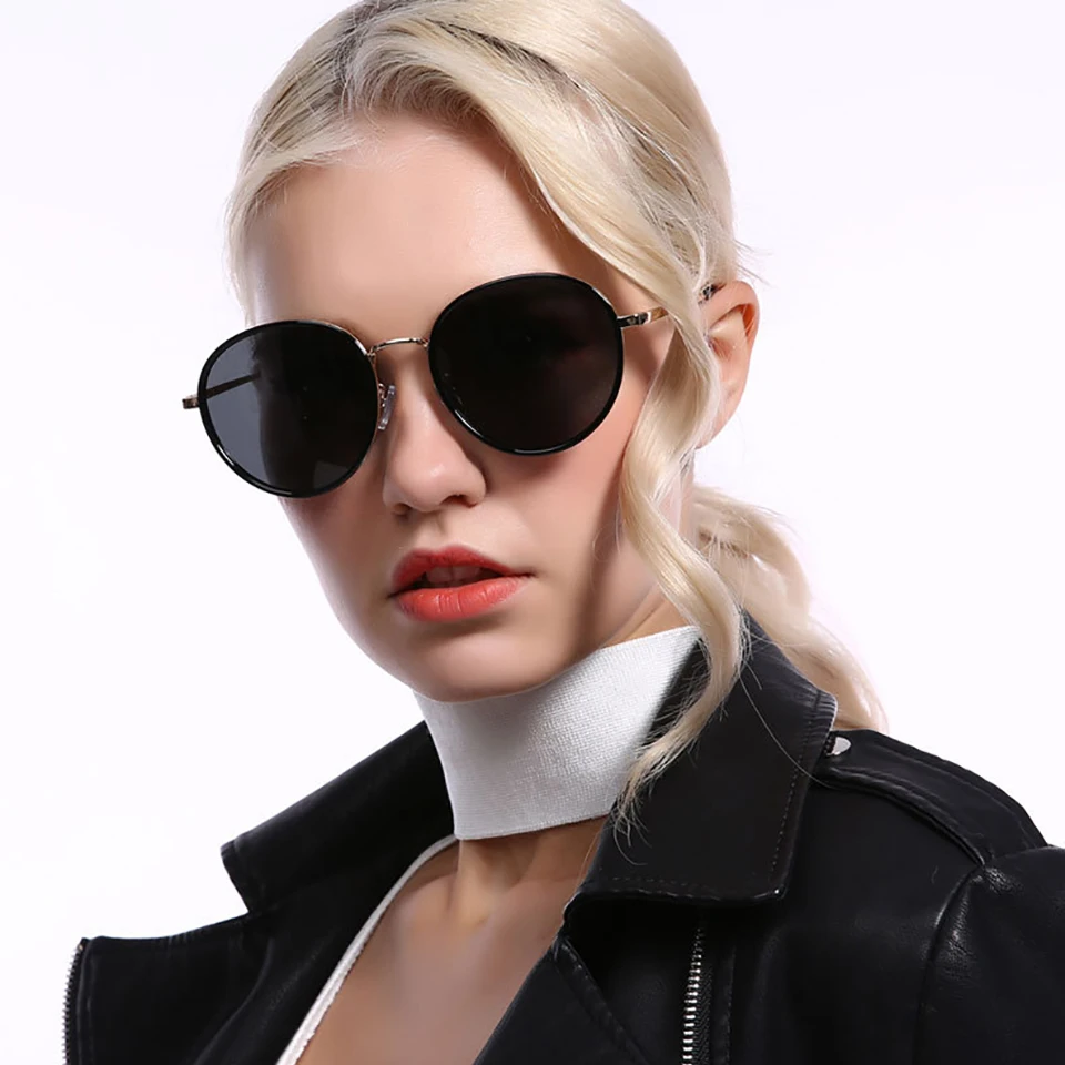 IGUETTA брендовые дизайнерские женские солнцезащитные очки высокое качество круглый винтажный дизайн сплав рамка вождения очки для женщин IYJB113