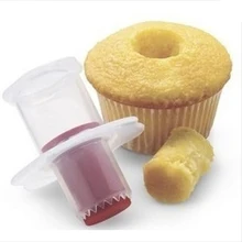 LINSBAYWU 1 adet basit Cupcake Muffin kek Corer piston kesici pasta dekorasyon bölücü Model toptan